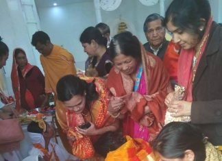 जैनेश्वरी दीक्षा समारोह, चार की दिगम्बर जैन मंदिर में हुई गोद भराई