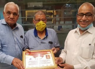 वरिष्ठ पत्रकार एवं आरटीआई एक्टिविस्ट,यदुनाथ दशानन हुए सम्मानित,,,