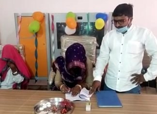 कोटपूतली,नवनिर्वाचित सरपंच ने संभाला कार्यभार,,