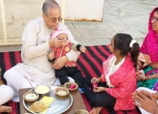 आज कार्तिक पूर्णिमा के दिन हुआ गोविंद देवजी मंदिर में अन्न प्राशन संस्कार,,