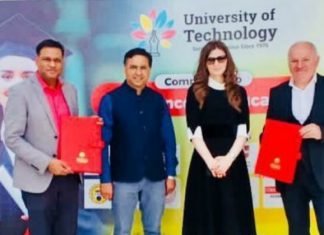 कुटासी विश्वविद्यालय, जॉर्जिया और युनिवर्सिटी ऑफ टैकनोलजी , जयपुर के बीच सहयोग का समझौता(एमओयू),,