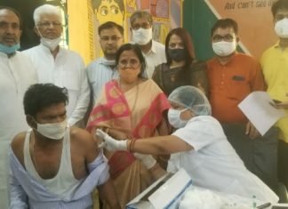 झोटवाड़ा में कोरोना वैक्सीनेशन शिविर लगाया,,