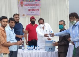भवानी शंकर माली के जन्मदिन पर किया गया जल वितरण,, शहर में 21 प्याऊ लगाई गयी,,