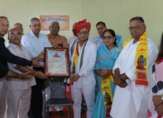 मानवता और राष्ट्र सेवा संकल्प के साथ संपन्न हुआ पूर्व न्यायाधीश एल डी किराडू का सम्मान,,