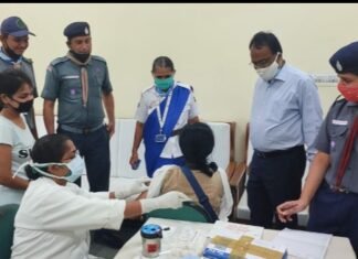 राजस्थान राज्य भारत स्काउट व गाइड राज्य प्रशिक्षण केंद्र जगतपुरा पर स्थानीय संघ मालवीय नगर के तत्वाधान में कोविशील्ड वैक्सीनेशन शिविर हुआ आयोजित,,