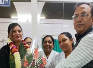 राजस्थान राज्य नर्सेज एसोसिएशन में नवनिर्वाचित प्रदेश मंत्री अनीता मेहरा का जनाना स्टाफ द्वारा हुआ स्वागत सत्कार,,