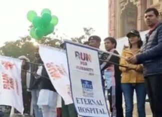 ह्यूमैनिटी के लिए दौड़े जयपुराइट्स — रन फॉर ह्यूमैनिटी में हजारों लोगों ने लगाई दौड़ — डिफेंस ऑफिसर्स और सांसद रामचरण बोहरा ने किया फ्लैग ऑफ,,