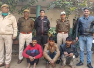 पुलिस थाना गलतागेट की कार्यवाही अपहरण कर फिरौती मांगने के 3 अभियुक्त गिरफ्तार,,