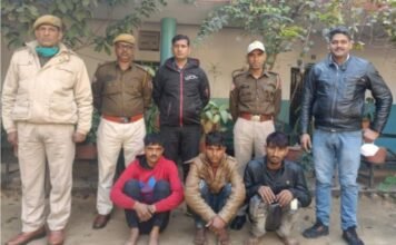 पुलिस थाना गलतागेट की कार्यवाही अपहरण कर फिरौती मांगने के 3 अभियुक्त गिरफ्तार,,