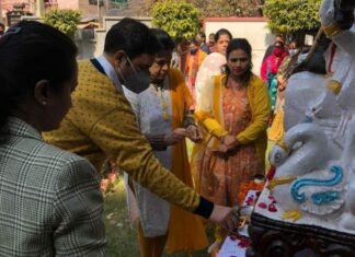 दीपशिखा कला संस्थान में हर्षोल्लास से मनाया बसंतोत्सव,,