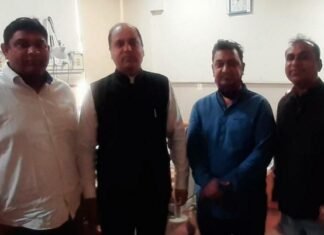 पी.पी.आई.के दिल्ली प्रदेशाध्यक्ष राजेश ठाकुर ने हिमाचल प्रदेश के मुख्यमंत्री से की मुलाकात,,