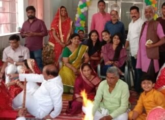 श्याम पुरी कॉलोनी में स्थित प्राचीन शिव मंदिर में प्राण प्रतिष्ठा कार्यक्रम द्वितीय दिवस पर हुआ पंच कुंडीय यज्ञ,,