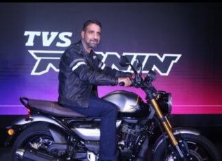 टीवीएस मोटर कंपनी ने जयपुर में लॉन्च की नई टीवीएस रोनिन; उद्योग जगत में पहली आधुनिक रेट्रो मोटरसाइकल के लॉन्च के साथ प्रीमियम लाईफस्टाइल सेगमेन्ट में किया प्रवेश,,
