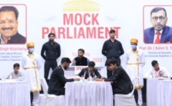 शिक्षा और चिकित्सा के क्षेत्र में निम्स यूनिवर्सिटी का सराहनीय योगदान: प्रताप सिंह खाचरियावास, नाट्य रूपातंरण से दिखाई लोकसभा में कार्यवाही की प्रक्रिया, विद्यार्थियों ने जानी पक्ष-विपक्ष की भूमिका, निम्स चेयरमैन डॉ. बलवीर सिंह तोमर ने की खाचरियावास से चर्चा,,