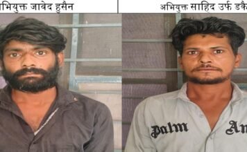 थाना भट्टा बस्ती की ताबड़तोड़ कार्रवाई,, धारदार हथियार के साथ दो आरोपी गिरफ्तार,